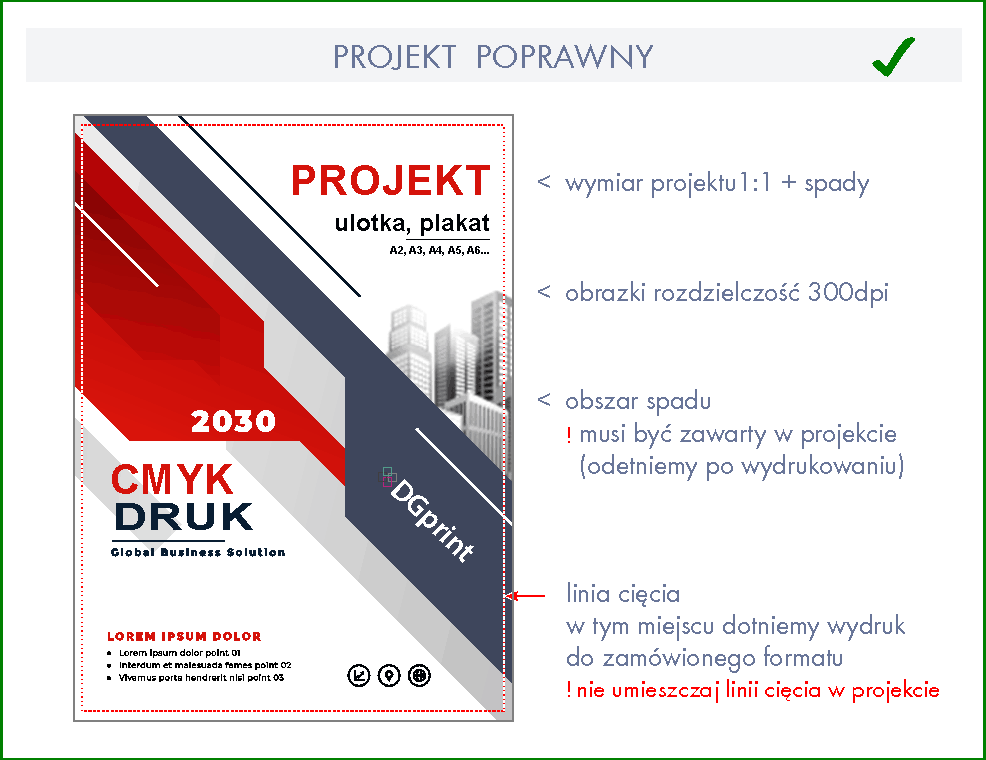 przygotowanie projektu Drukarnia DGprint.pl